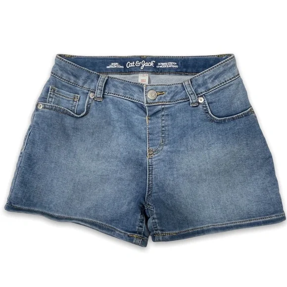 ❌RELISTED❌ Two Pair Girls Denim Shorts Size 10 - Cat & Jack, Old Navy Cut-Offs - Picture 2 of 13
